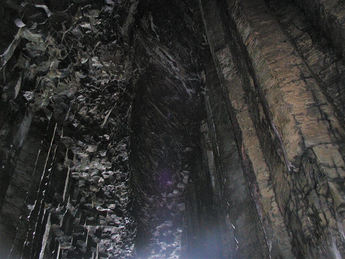 Fingals Cave Staffa inside cave