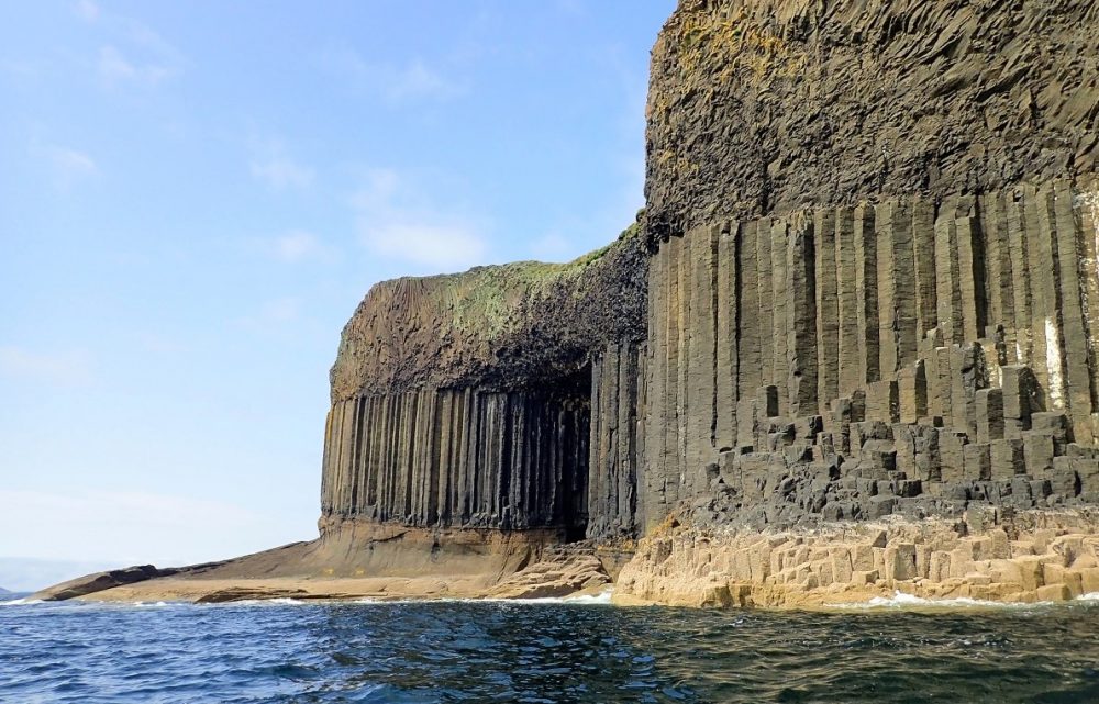 Staffa basalt columns island