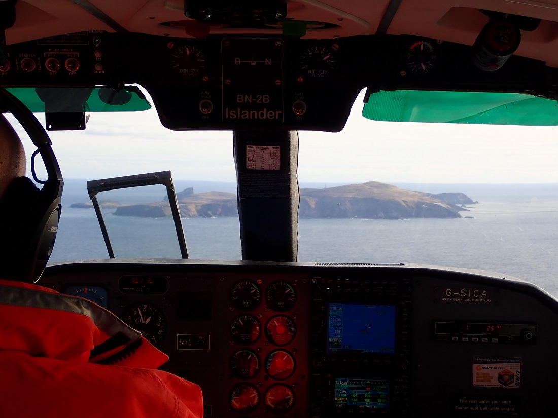 Approaching Fair Isle by aeroplane