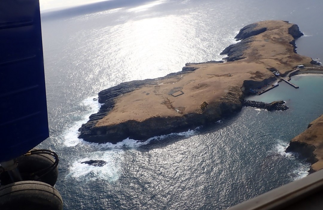 Fair Isle from aeroplane above island