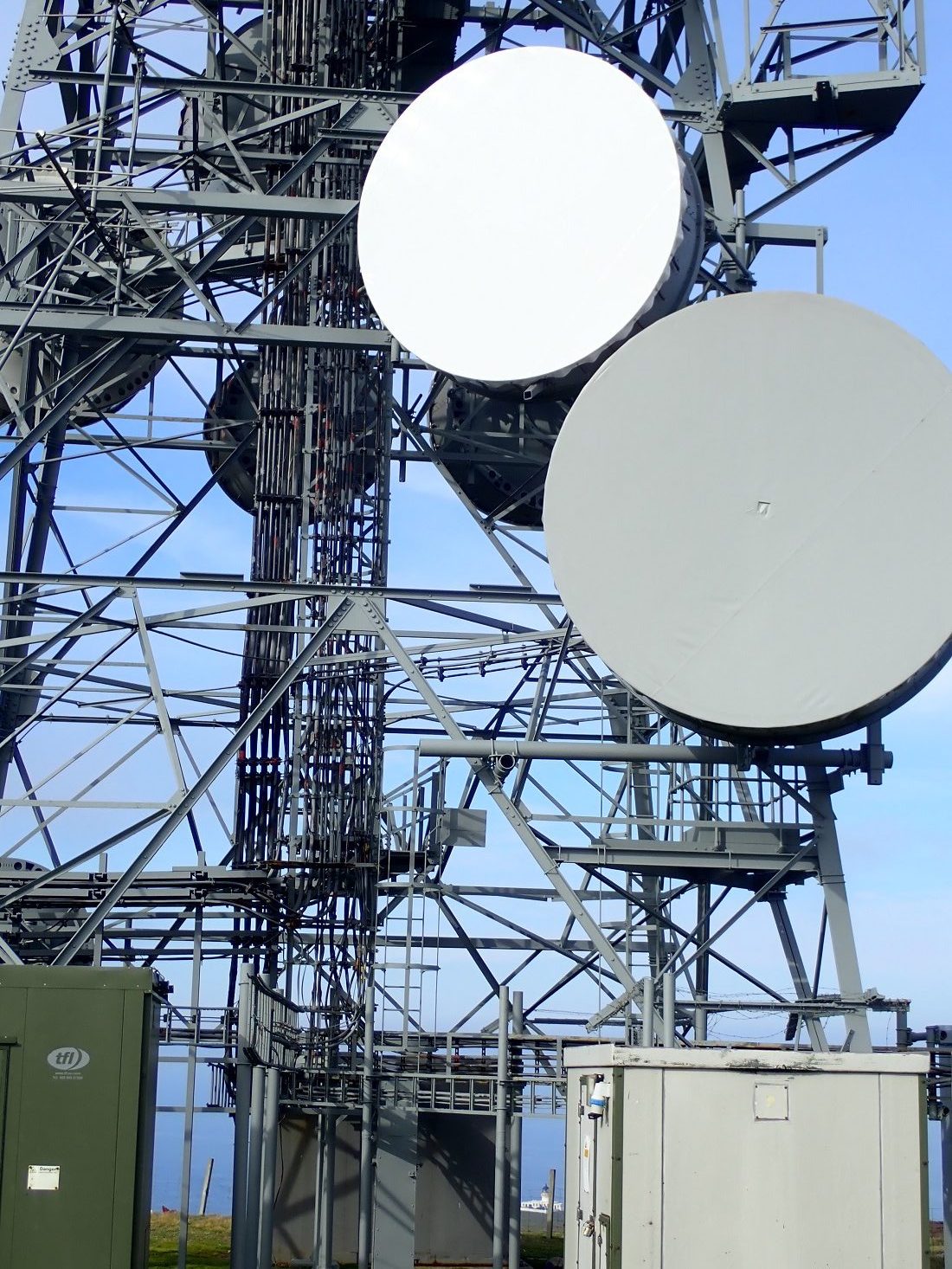 Modern communications mast fair isle