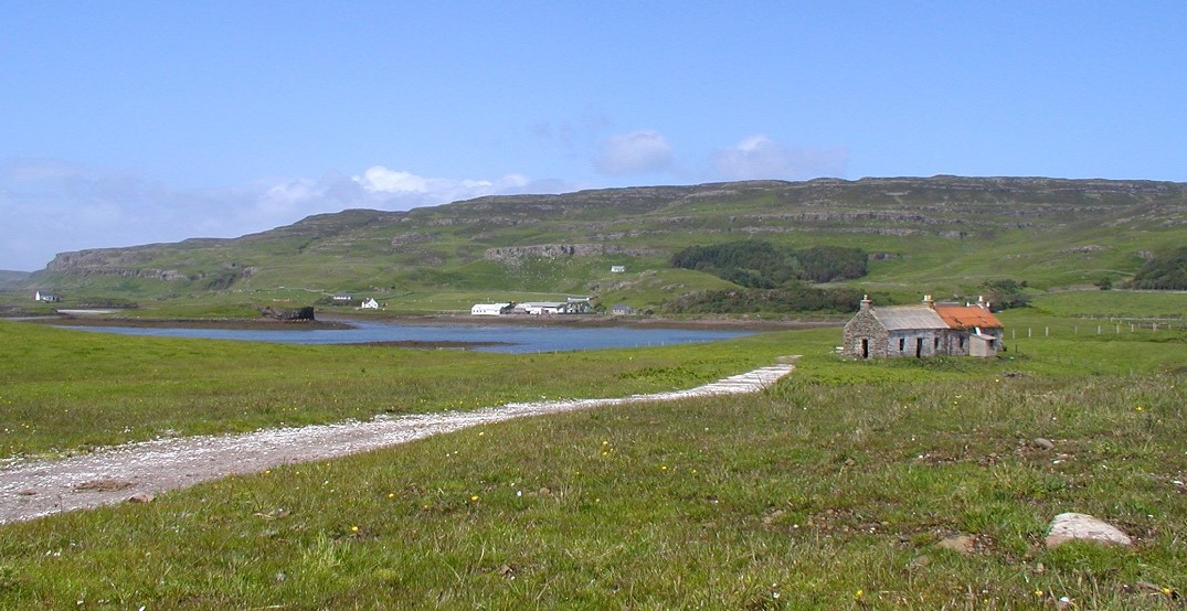 Barn on island of canna summer isles
