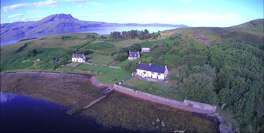 Isle Martin view from Drone above harbour